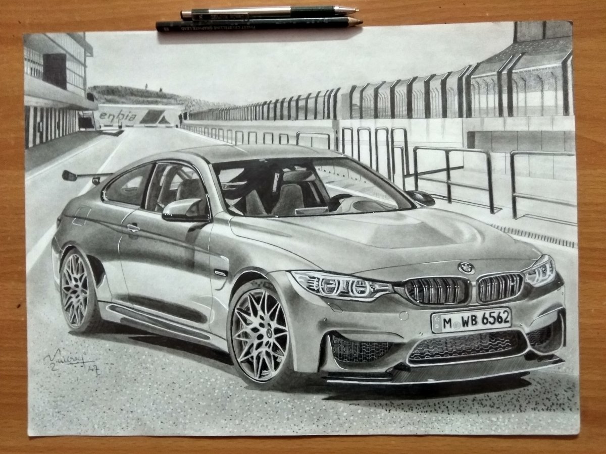 BMW Drawing Hand drawn