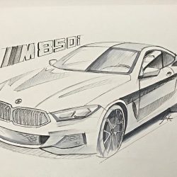 BMW Drawing Intricate Artwork