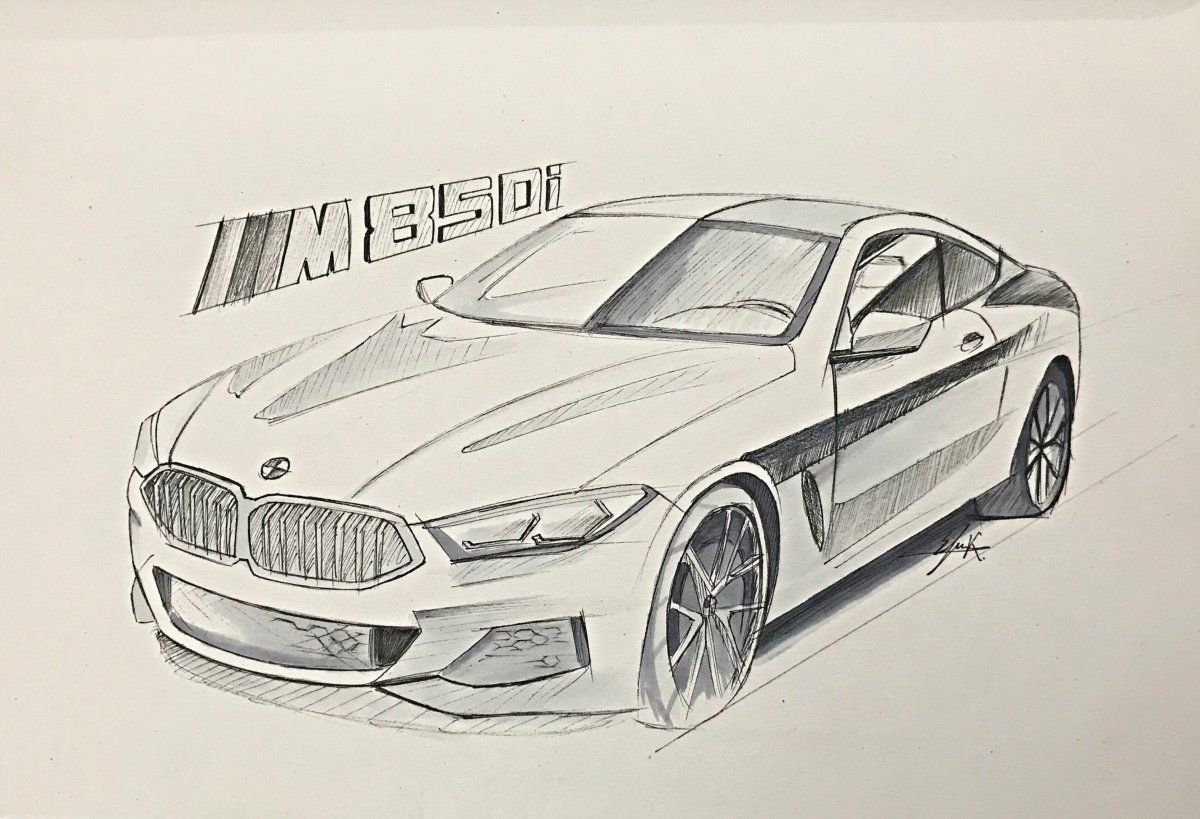 BMW Drawing Intricate Artwork