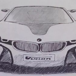 BMW Drawing Realistic Sketch