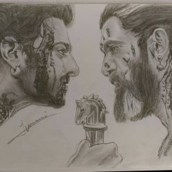 Baahubali Drawing Artistic Sketching