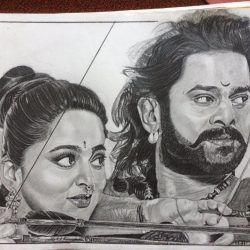 Baahubali Drawing Detailed Sketch