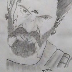 Baahubali Drawing Hand drawn