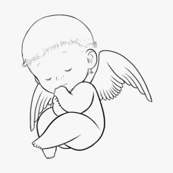 Baby Angel Drawing Sketch