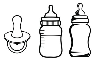 Baby Bottle, Infant, Nurturing, Essentials, Feeding Drawing