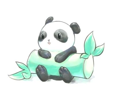 Baby Panda, Cute Animal, Adorable Cub, Bamboo Lover, Playful Nature Drawing