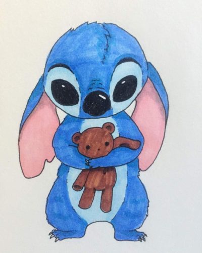 Baby Stitch, Collectible Design, Adorable Toy, Cute Plush, Soft Fabric Drawing