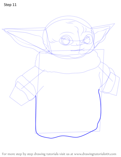 Baby Yoda, Mysterious, Cute, Force, Adorable Drawing