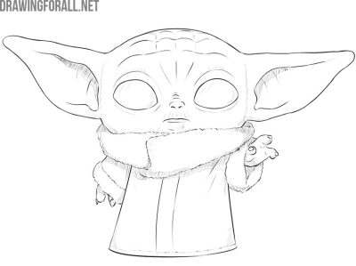 Baby Yoda Cute, Beloved Character, Adorable Creature, Tiny Jedi, Galactic Charm Drawing