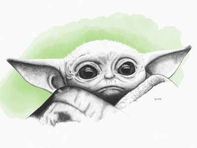 Baby Yoda Cute, Baby Yoda Charm, Heartwarming Baby Yoda, Baby Yoda Delight, Adorable Baby Yoda Drawing