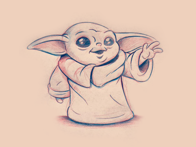 Baby Yoda Cute, Baby Yoda Charm, Heartwarming Baby Yoda, Baby Yoda Delight, Adorable Baby Yoda Drawing