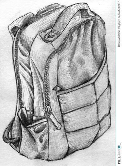 Backpack, Storage, Adventure, Exploration, Travel Drawing