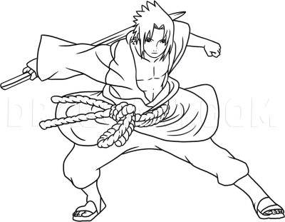 Bad Sasuke, Shadowed Path, Rivalry Unleashed, Turbulent Emotions, Dark Intentions Drawing