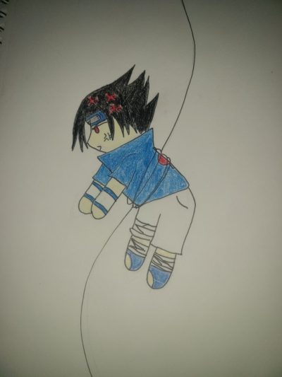 Bad Sasuke, Shadowed Path, Rivalry Unleashed, Turbulent Emotions, Dark Intentions Drawing