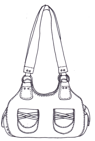 Bag, Backpack, Purse, Tote, Satchel Drawing