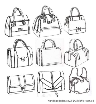 Bag, Purse, Backpack, Tote, Satchel Drawing