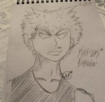 Bakugo, Determined, Rival, Explosive, Heroic Drawing