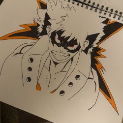 Bakugo Drawing Sketch