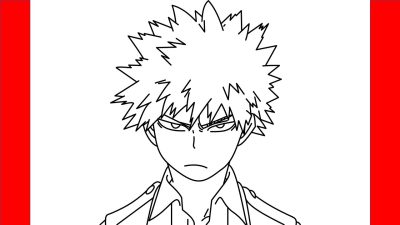 Bakugo, Explosive, Tenacious, Heroic, Fiery Drawing