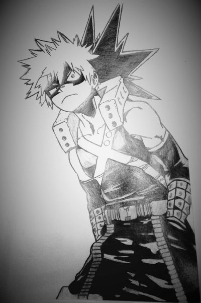 Bakugo, Heroic, Explosive, Determined, Rival Drawing