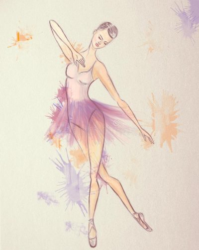 Ballerina, Performance, Dance, Grace, Artistry Drawing