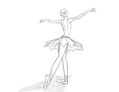 Ballet, Performance, Movement, Grace, Artistry Drawing