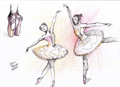 Ballet Shoes, Family, Dance, Dreams, Friendship Drawing