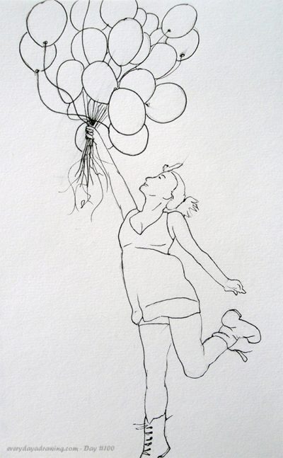 Balloon, Joy, Celebration, Air, Float Drawing