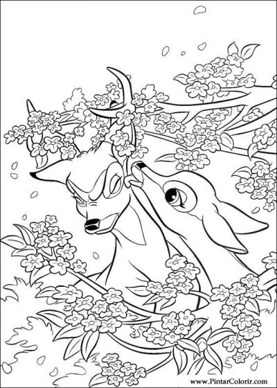 Bambi, Friendship, Forest, Growth, Loss Drawing