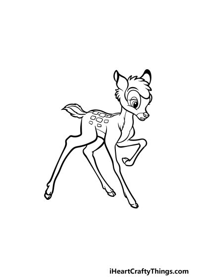 Bambi, Growth, Forest, Adventure, Friendship Drawing