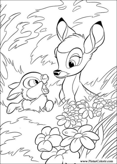 Bambi, Forest, Friendship, Growth, Loss Drawing