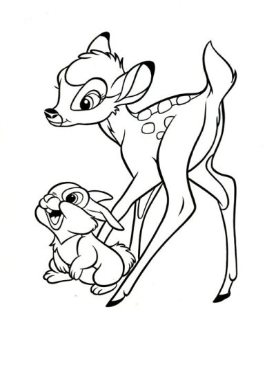 Bambi, Forest, Friendship, Growth, Loss Drawing