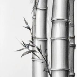 Bamboo Drawing Art Sketch Image