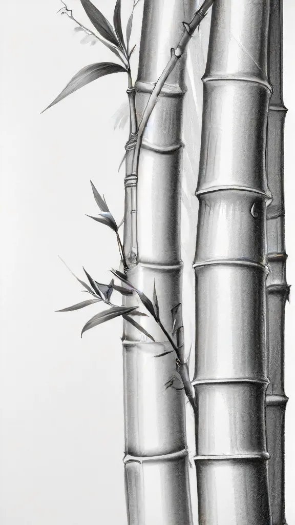 Bamboo Drawing Art Sketch Image