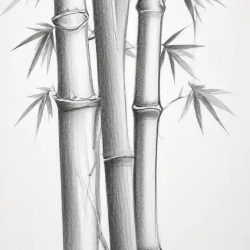 Bamboo Drawing Sketch Picture