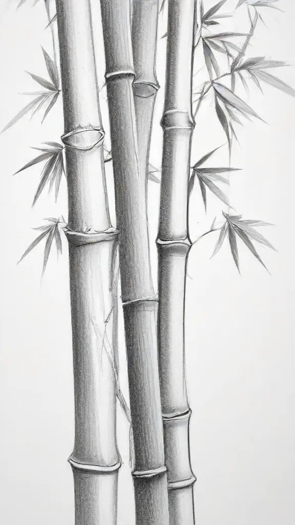 Bamboo Drawing Sketch Picture