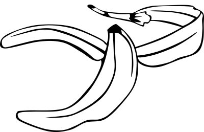 Banana Peel, Slipping Hazard, Comedy Prop, Prank Element, Classic Gag Drawing