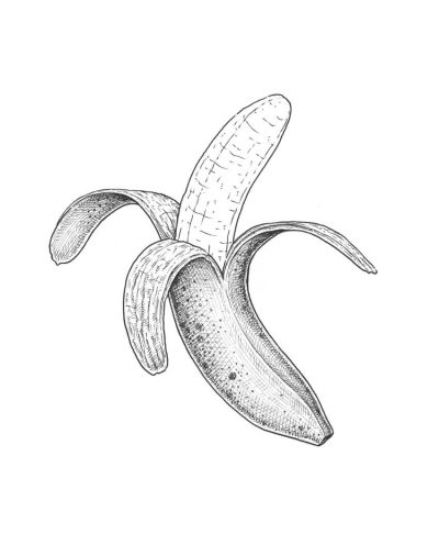 Banana Peel, Slipping Hazard, Comedy Prop, Prank Element, Classic Gag Drawing