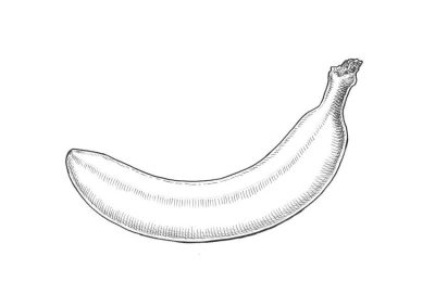 Banana, Fruit, Snack, Yellow, Tropical Drawing