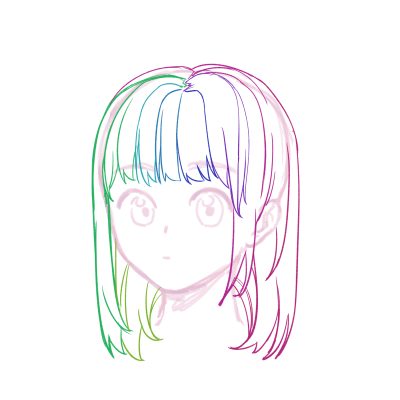 Bangs, Versatile, Trendy, Stylish, Chic Drawing