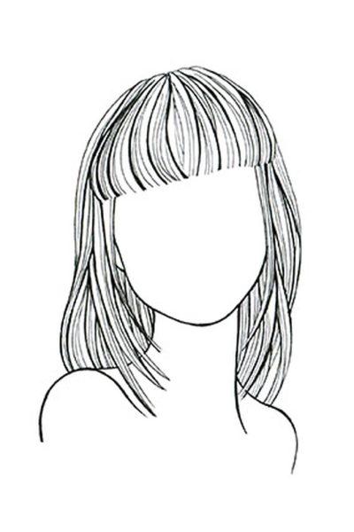 Bangs, Style, Hairstyles, Fringe, Cut Drawing