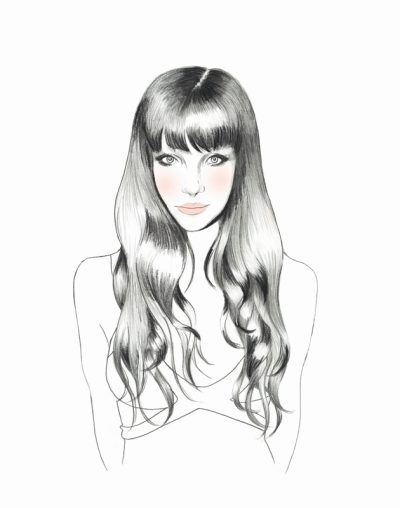 Bangs, Versatile, Trendy, Stylish, Chic Drawing