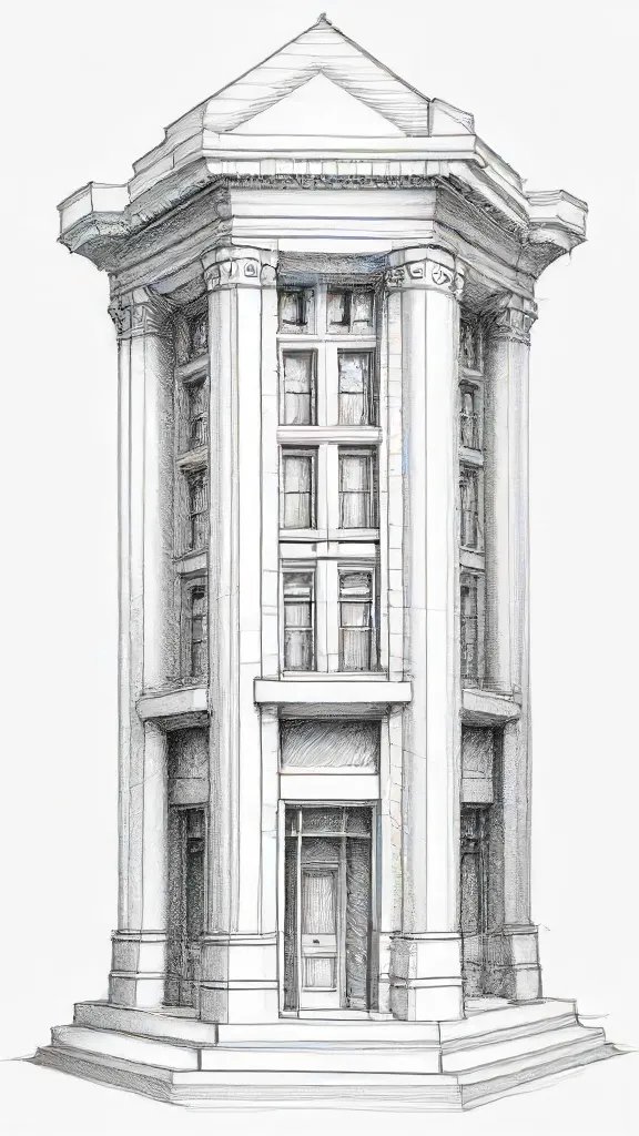 Bank Drawing Sketch Image
