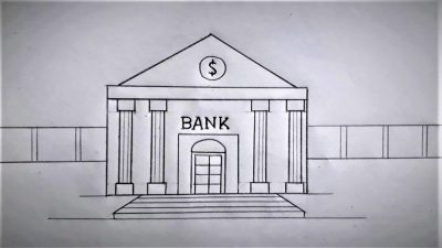 Bank, Loans, Finance, Investment, Savings Drawing