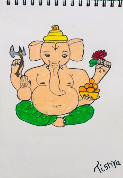 Bappa, Tradition, Blessings, Celebration, Devotion Drawing