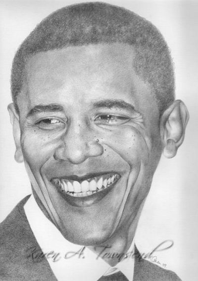 Barack Obama, Progress, Leadership, Change, Hope Drawing