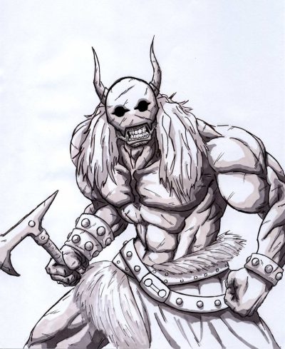 Barbarian, Fierce, Untamed, Savage, Warrior Drawing