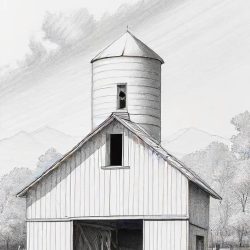 Barn Drawing Easy Sketch