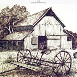 Barn Drawing Professional Artwork