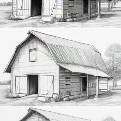 Barn Drawing Sketch Photo